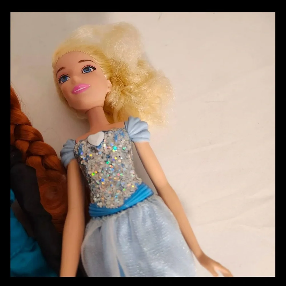 Disney Shimmer And Shine Doll Lot Of 5 Aurora Tiana Belle Anna Cinderella As-Is - Picture 7 of 10